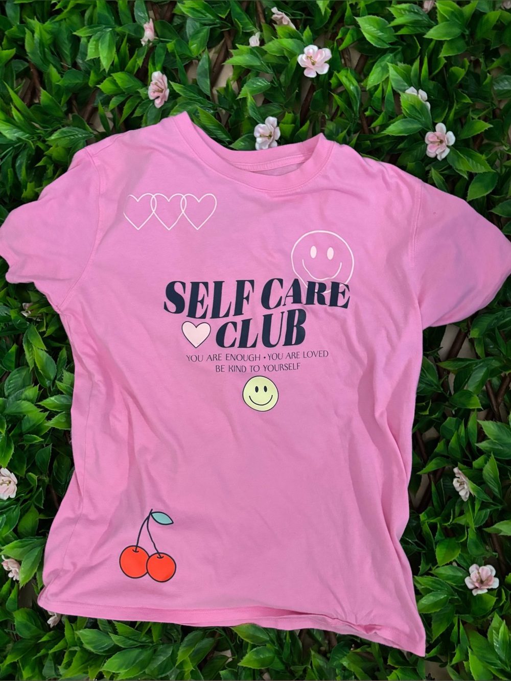 SO Pink Graphic Tee with Bold Black Text